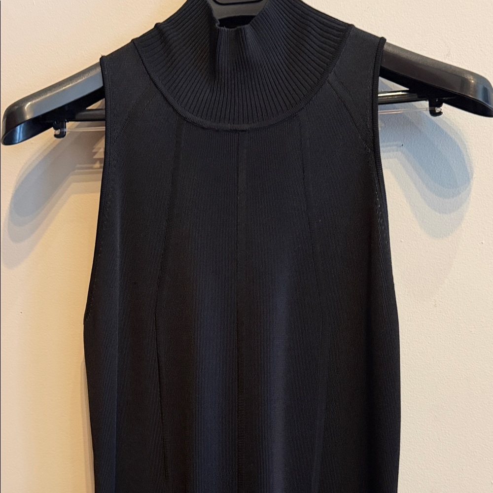 NWT Toccin Elegant Black Maxi Dress with Fringe - Picture 6 of 6